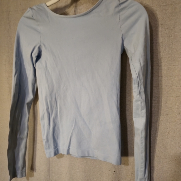FREEPEOPLE  Low-Back Seamless Long Sleeve (Light Blue) - Picture 5 of 6